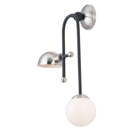 Maxim Lighting Mingle LED 2-Light 17.5" Wide Black / Satin Nickel Wall Sconce 21662WTBKSN